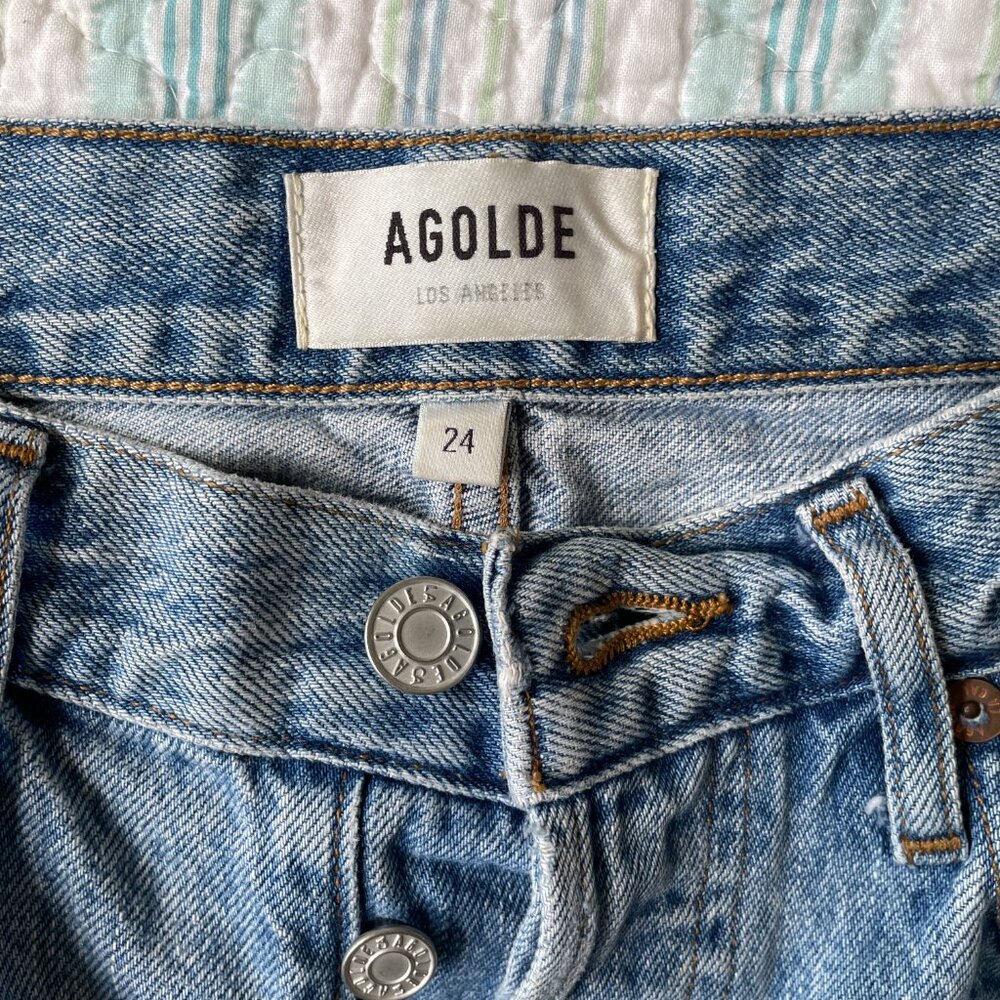 Agolde High Rise Jeans - Light Blue - Picture 4 of 8